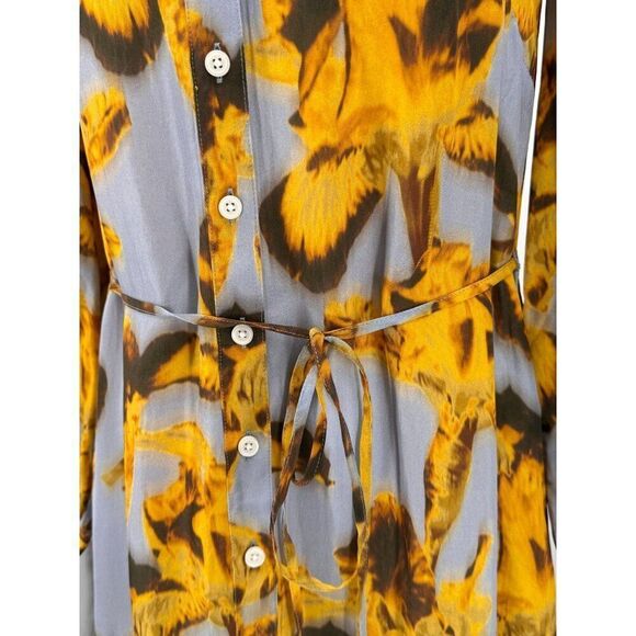 NWT J. Crew Amelia Shirtdress in Floral Drapey Viscose w/ Belted Waist Sz XXS - Picture 6 of 14